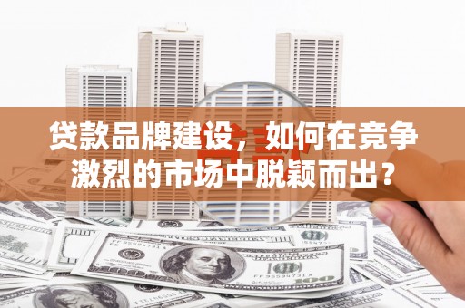 鲤城贷款品牌建设，如何在竞争激烈的市场中脱颖而出？